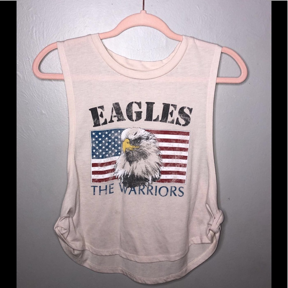 no sleeve EAGLE THE WARRIORS top.Charlotte Russe